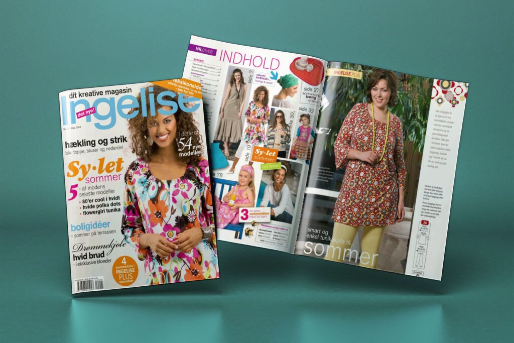 Travel magazine cover design with scenic photography