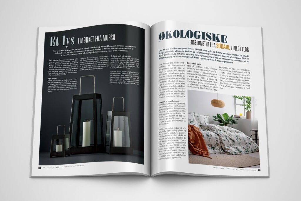 Digital magazine design for online publications