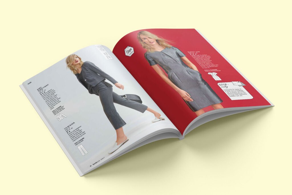 Lifestyle magazine cover with colorful photography