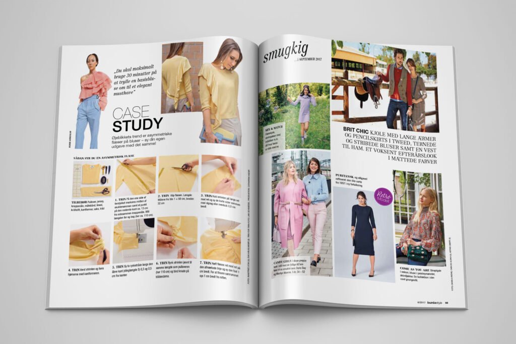 Interior design magazine with modern layout style